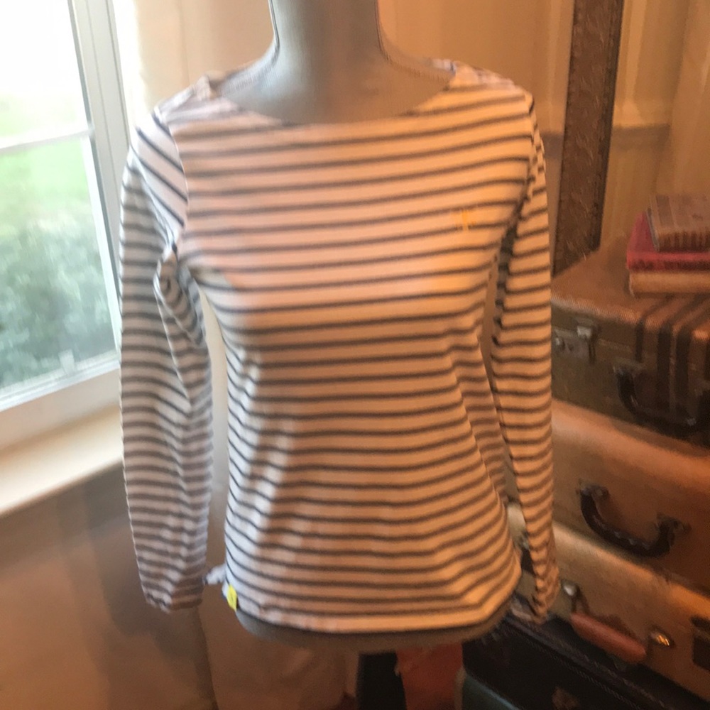 Lighthouse Blue and white striped top